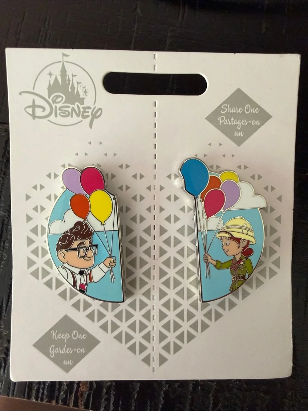 Disney Pixar UP Carl & Ellie Character Pin Trade Set Magnetic Collectible 2020